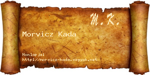Morvicz Kada névjegykártya